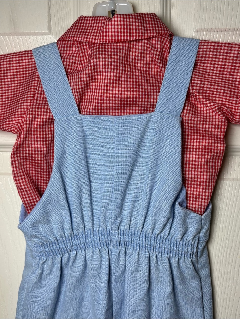 Vintage By Thomas Romper 18 months Toddler Baby Boy Blue Gingham Red Farm Ducks - Picture 5 of 10